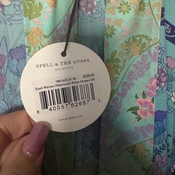 Spell Green and Purple Patterned Robe - Picture 2 of 2